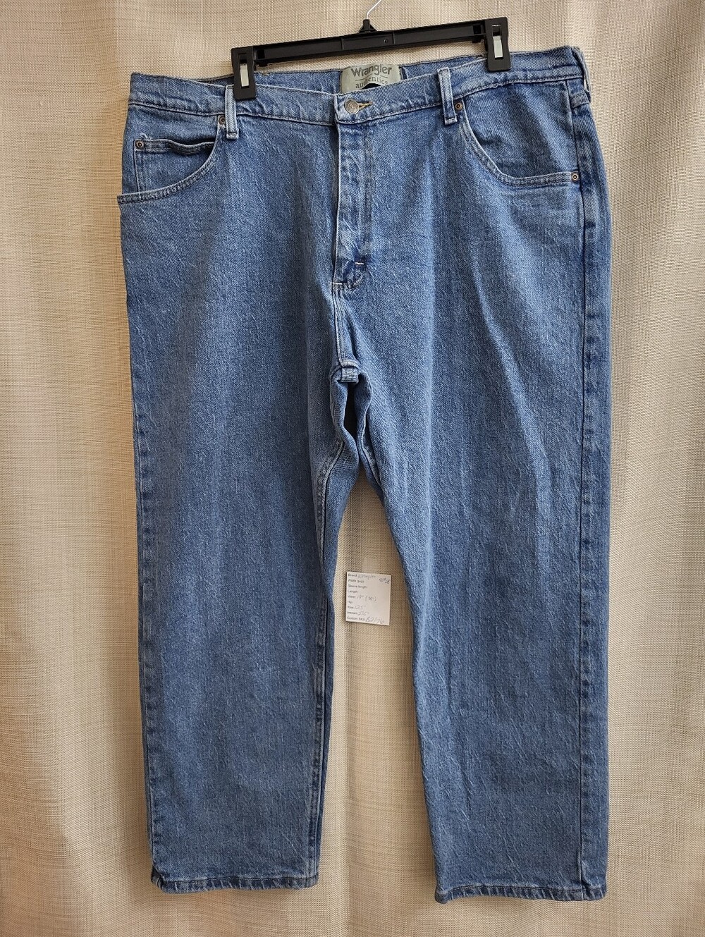 Wrangler Authentics Men's Classic Relaxed Fit Blue Denim Jeans Size 40x28